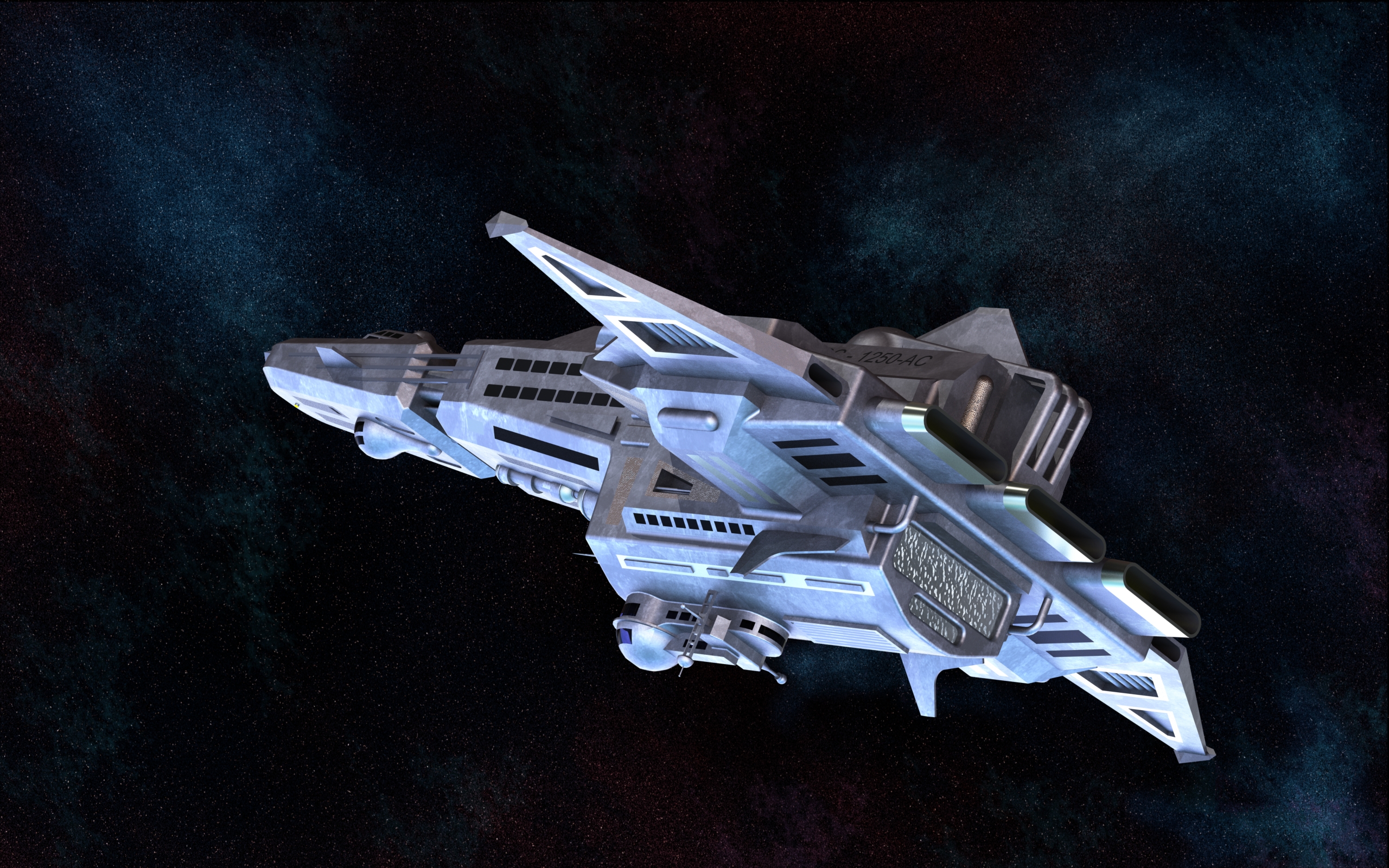 47--USS NCC-1250星际联邦宇宙飞船3D模型图纸